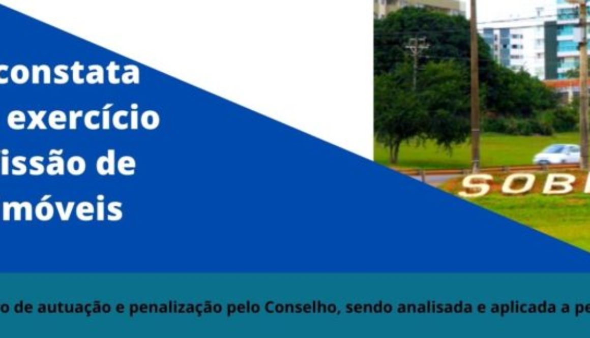 Fiscalização constata facilitação por exercício ilegal da profissão de corretor de imóveis