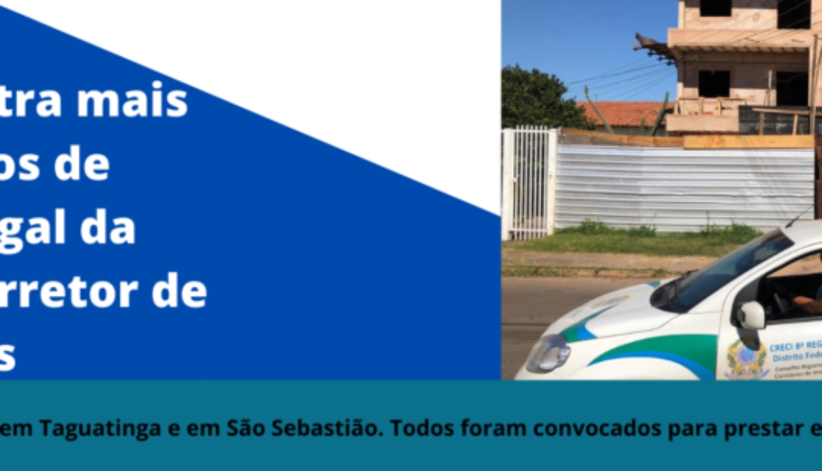 Fiscalização constata facilitação por exercício ilegal da profissão de corretor de imóveis